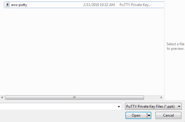 Putty - Select private key